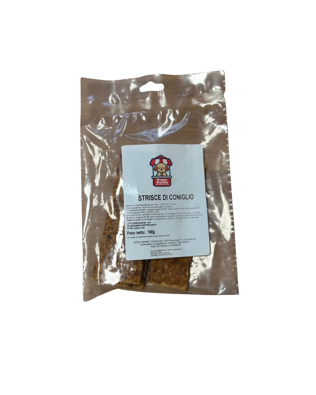 STRISCE DI CONIGLIO 100 GR 1 STRISCE DI CONIGLIO 100 GR